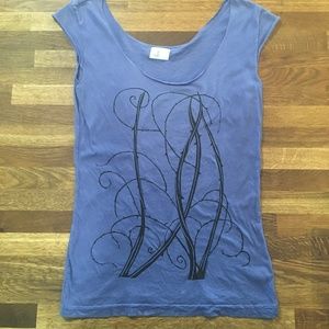 Celtic Fantasy Blue Thorny Bramble T-shirt